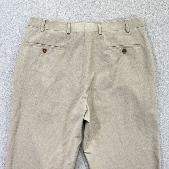 Ralph Lauren Dress Pants Mens P36W X 34L Tan Flat Front Business Trousers - Picture 5 of 10